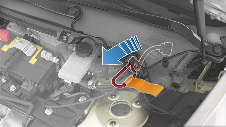 Flecha que muestra la desconexión del bucle de primera respuesta