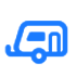 Icône d’une remorque bleue.