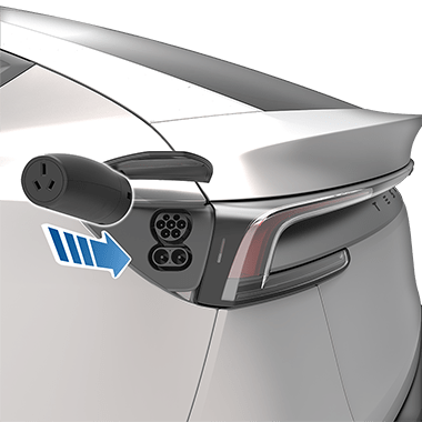 image of inserting adapter into charge port