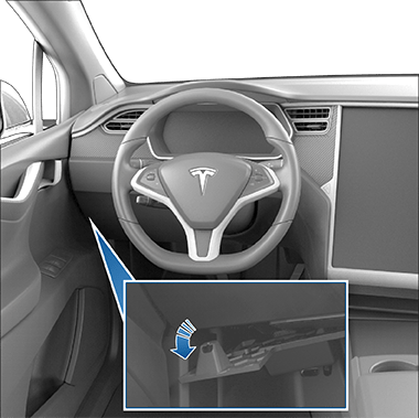 Gros plan sur la dépose du cache au niveau de l'espace pour les jambes.