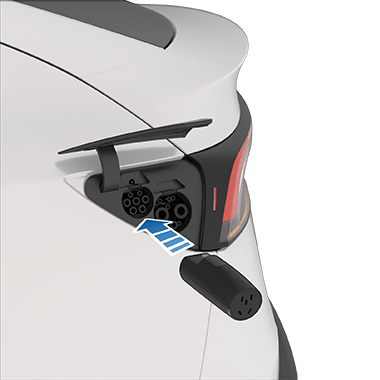 将适配器插入到充电接口的图示