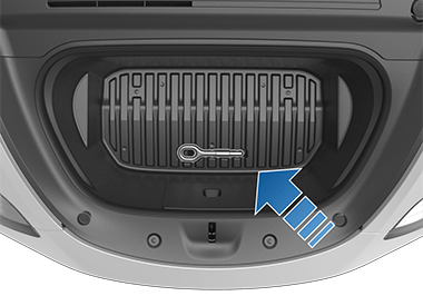 箭咀指向前行李艙的牽引環。