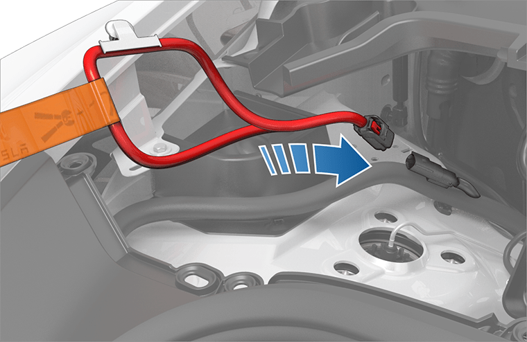 응급구조대 루프 연결을 표시하는 화살표
