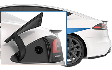 vehicle with the charge port opening.