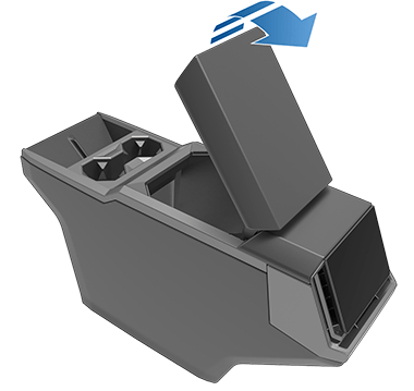 Consola central de la parte delantera