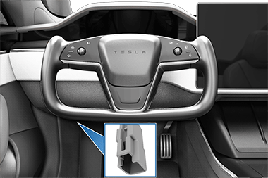 Zoombox of the connector in footwell area exposed.