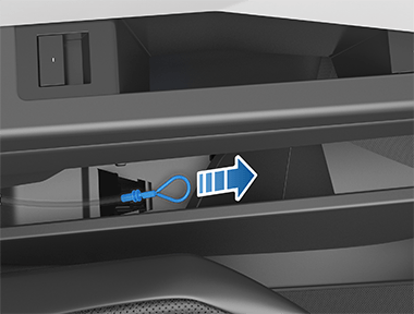 Le câble de déverrouillage mécanique de la porte arrière