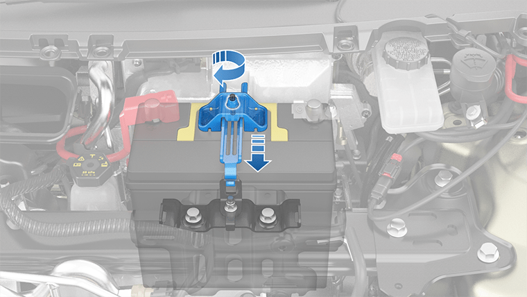 Las flechas muestran cómo se aprieta la tuerca y cómo se fija la sujeción