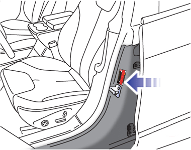 在中央門柱上可以看到「輪胎與負載資訊」標籤