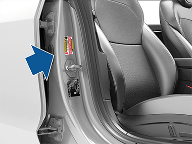 Oznaka na srednjem stebričku vrat