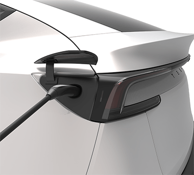mobile connector handle plugging into charge port