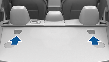 Emplacement des points d'ancrage derrière les sièges arrière