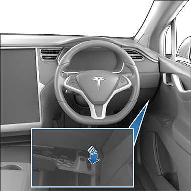 Zoomfelt med dæksel, der løsnes i fodrummet i førersiden.