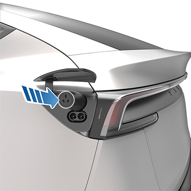 image of adapter inserted into charge port