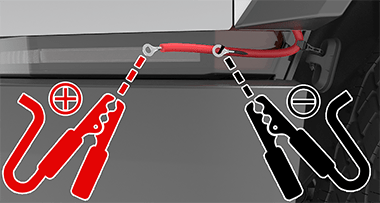 Power supply connected to the terminals