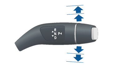 附加箭頭、線條、箭頭線向上指和重複向下指的排檔桿