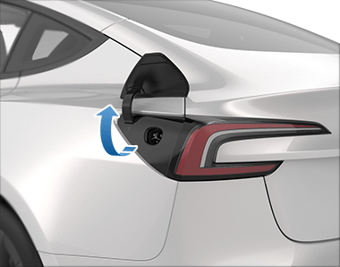 vehículo con abertura del puerto de carga