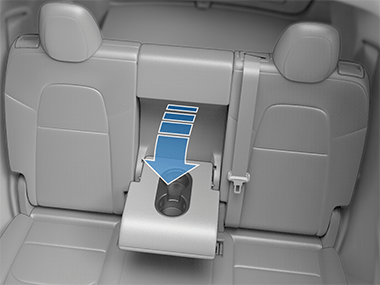 Imagen con una flecha que indica que se baje la consola trasera.