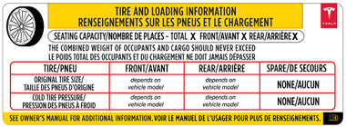 An example of a Tire label