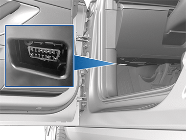 ODB-II diagnostic port location.