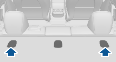 Emplacement des points d'ancrage derrière les sièges arrière