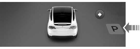 Screenshot einer potenziellen Parklücke mit dem angezeigten Symbol.