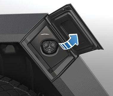 Véhicule avec le port de recharge qui s’ouvre