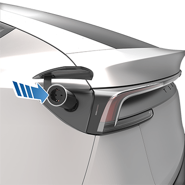 image of adapter inserted into charge port