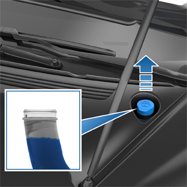 Vuldop met een uitvergroot kader met de gewenste vulhoeveelheid.