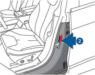 Tire and Loading Information Label visible on center pillar visible when the driver door is open