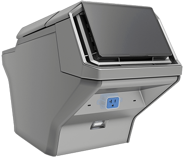 전원 콘센트 위치를 보여주는 센터콘솔 후면부